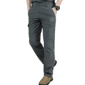 Pantalones tácticos Cargo transpirables ligeros de verano para hombre, pantalones casuales impermeables de secado rápido, pantalones de talla grande, ajuste holgado frontal plano - Product Image 2