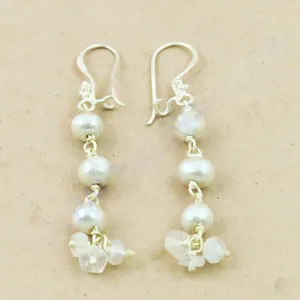 Elegant 925 <b>Silver</b> Pearl Drop Earrings for <b>Women</b> Premium Jewelry Accessory - Product Image 2