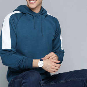 Nueva venta al por mayor 330gsm 100% algodón poliéster logotipo personalizado invierno cálido pesado polar pulóver sudaderas con capucha Unisex suelto para hombres - Product Image 6