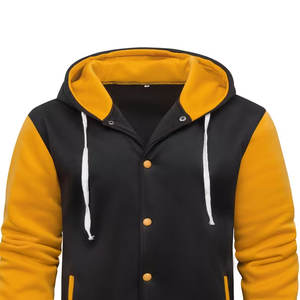 Chaqueta Universitaria Personalizada de la Mejor Calidad a un Precio Razonable, Chaqueta de Estilo Universitario con Forro Polar y Capucha para Hombre - Product Image 6