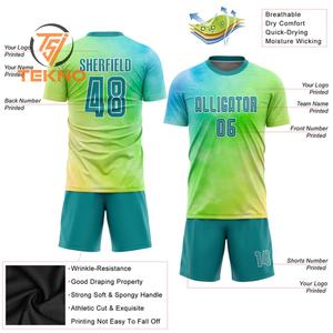 Meilleur prix vente en gros uniformes de football personnalisés OEM/ODM nom de l'équipe de service «Brésil» Logo maillots de football de qualité fabricant pakistanais - Product Image 3