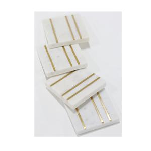 Posavasos de mármol blanco de lujo, accesorio de piedra Premium hecho a mano, acento elegante para mesa de centro de comedor clásica - Product Image 5