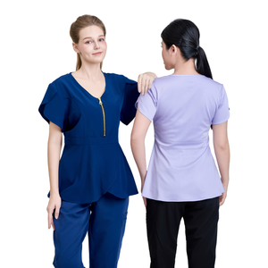 FACTORY PRICE fashionable medical <b>scrubs</b> new designs water resistant printed nursing <b>clothes</b> hospital sets FMF uniform factory - Product Image 2