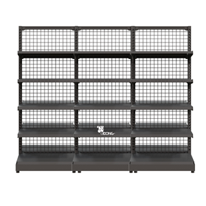 Fabricante de estantes de supermercado de un solo lado con parte trasera de malla de alta calidad personalizada-aceptar OEM - Product Image 1
