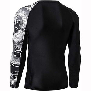 Rashguards MMA pour hommes sur mesure de haute qualité, manches longues, compression, chemises écologiques, antibactériennes, respirantes, pour le combat - Product Image 2