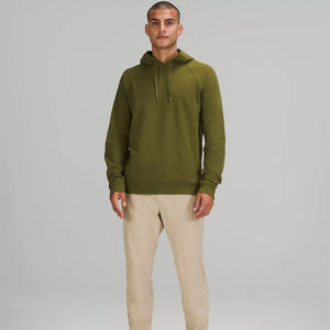 เสื้อฮู้ดเข้ารูปสไตล์วินเทจสำหรับผู้ชาย, เสื้อมีฮู้ดผ้าฝ้าย100% โอเวอร์ไซส์พิมพ์ลายโลโก้ผ้าไหมสำหรับฤดูหนาว - Product Image 2