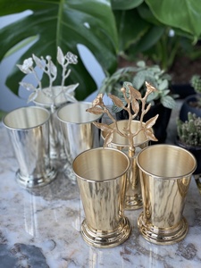 Affordable Luxury Silver & Gold Metal 3-Compartment Floral Design Cutlery Holder - Product Image 5