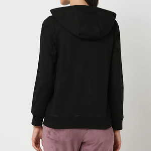 Sweat-shirt à capuche zippé à manches longues pour femme 2026, col rond, décontracté, coupe régulière, respirant, 340g, pour l'entraînement, teint uni, hiver - Product Image 3