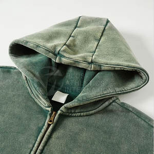 Diseño personalizado de alta calidad lavado ácido hombres sudaderas con capucha personalizado Casual más tamaño lavado ácido sudaderas con capucha - Product Image 2