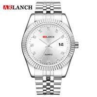 Relojes de Lujo para Pareja Arlanch 304 para Hombre y Mujer, Clásicos y de Moda, Totalmente Dorados, Multifunción, Impermeables, con Calendario, de Cuarzo