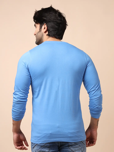 Camiseta Irisblue clásica cómoda para hombre, ropa informal de algodón 100%, manga larga y cuello redondo, estampado de moda y versátil - Product Image 6