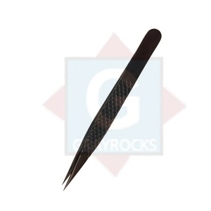 Pince à épiler pour extensions de cils tous les degrés pince à épiler pour cils logo personnalisé pointe fibre pince à épiler - Product Image 1