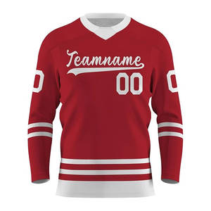 Maillot de hockey sur glace personnalisé Logo cousu avec numéro de nom maillot d'entraînement de hockey Concevez votre propre maillot de hockey pour hommes - Product Image 6