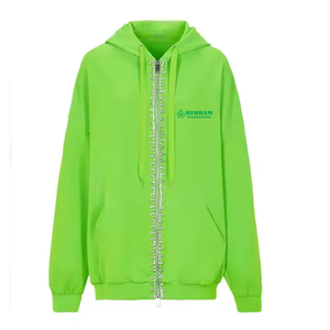 Sudaderas con Capucha Personalizadas para Hombre, Talla Grande, 100% Algodón, Bordado, Sudadera con Cierre para Invierno - Product Image 3