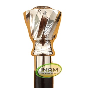 ไม้เท้าพับได้สไตล์วินเทจทำด้วยมือ,ไม้เท้าพร้อมด้ามจับทำจากทองเหลืองพร้อมด้ามจับ Knobe - Product Image 1