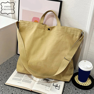 กระเป๋าผ้าออแกนิคสำหรับผู้หญิงกระเป๋าสะพายไหล่กระเป๋าช้อปปิ้งผ้าฝ้ายสำหรับผู้หญิงมีหลายสี - Product Image 4