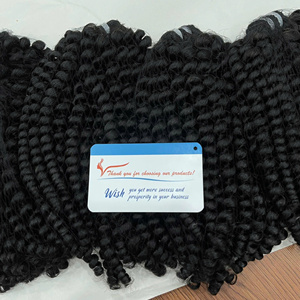 Paquets de cheveux de luxe extensions de cheveux de trame bouclée 100% cheveux humains vietnamiens vierges couleur noire naturelle - Product Image 2