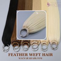 Ekstensi rambut bulu weft kualitas tinggi rambut ganda super dengan harga grosir wajar dari rambut Vietnam kualitas tinggi