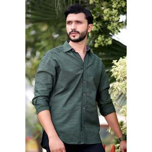 Chemise habillée en coton Mason pour homme Unze London, manches longues, tissu popeline tissé, col montant, taille 6XL, pour le travail - Product Image 4