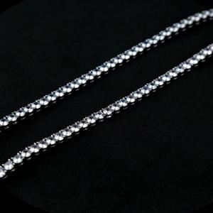 Cadena de eslabones cubanos de primera calidad al por mayor, eslabones pesados sólidos, brillo duradero, comodidad para el compromiso con piedra principal de moissanita - Product Image 1