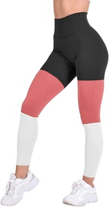 Women's <b>High</b> <b>Waisted</b> Spandex Yoga <b>Leggings</b> <b>Tummy</b> <b>Control</b> Activewear <b>with</b> Patchwork Color Block for Sports Running Workout Pant - Product Image 2