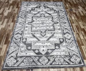 Alfombra de lana anudada a mano de artesanos indios modernos Zero Pile Fluffy Tufted Color sólido estampado High Pile Loop trenzado tejido plano - Product Image 1