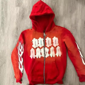 Nuevo último diseño sudaderas con capucha Top 2025 nueva moda mejor diseño Color sólido básico algodón mezclado angustia bordado sudaderas con capucha para hombres - Product Image 3