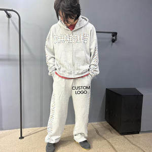 Conjunto Deportivo de Invierno 2025 para Hombre, Manga Larga, con Pedrería, Corte Regular, Alta Calidad, Sólido, Casual, Transpirable y Ligero - Product Image 2