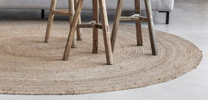 Nouveaux tapis en jute faits à la main 2026, tapis de zone en jute tressé biologique à double rayure, style zen asiatique, tapis rustiques pour sol, fabriqués au Bangladesh - Product Image 2