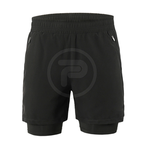 Best-Selling Men's Casual Fitness Shorts Quick Dry & Breathable Elastic <b>Mid</b> Waist Customizable Solid Pattern with Own Logo - Product Image 1