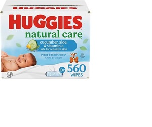 Huggies Natural Care Cucumber Aloe & Vitamin <b>E</b> Scented <b>Baby</b> Wipes | Hypoallergenic, 10 Flip-Top (560 Wipes), Bulk Wholesale - Product Image 1
