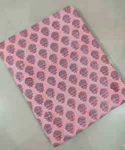 ผ้าฝ้ายบล็อกมือพิมพ์ลายผ้าฝ้าย100% มรดก Jaipur แบบดั้งเดิมเป็นมิตรต่อสิ่งแวดล้อมระบายอากาศได้ - Product Image 4