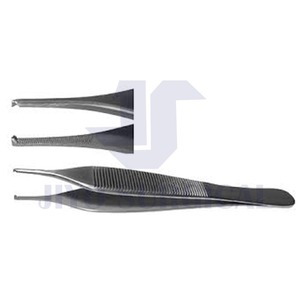 Venta caliente 1x2 dientes 4,75 \ "longitud de acero inoxidable fórceps de pulgar quirúrgico pinzas de tejido de agarre de precisión fuente de alimentación Manual - Product Image 3