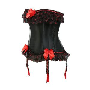 High Quality Jet Black <b>Women's</b> <b>Corset</b> Zipper Design Custom Logo OEM Service Breathable Leather Light Control Level Daily Sports - Product Image 3