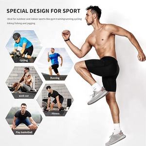 Shorts de compression personnalisés pour hommes – Tenue de sport et yoga en tissu Spandex – Anti-transparence, ajustés, confortables, taille élastique, haute qualité - Product Image 5