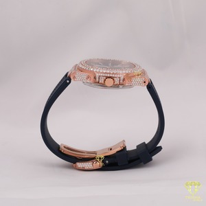 นาฬิกาเพชรมอยส์ซอไนต์หรูหราสำหรับผู้หญิงพร้อมสายรัดที่สามารถปรับได้เหมาะสำหรับงานแต่งงานและลุคประจำวันจากอินเดีย - Product Image 3