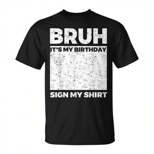 T-shirt à manches courtes pour fête d'anniversaire, unisexe, noir, col rond, avec motif graphique, pour adulte - Product Image 2