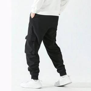 Custom Men's Sporty Streetwear <b>Oversized</b> <b>Sweatpants</b> made from Polyester Cotton with Elastic Mid Waist Loose Fit Pockets Design - Product Image 4