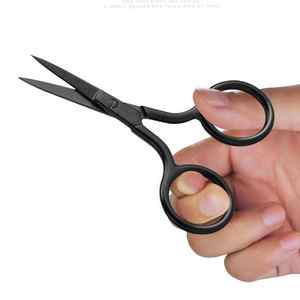 Tijeras para recortar pestañas y cejas, Tijera para ojos de hoja recta para belleza, cutícula afilada, tijeras para recortar uñas - Product Image 5