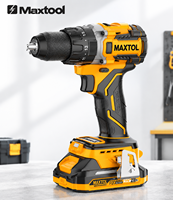 Perceuse à percussion sans fil Maxtol 20V, mandrin en acier de 13 mm, moteur plus puissant, batterie au lithium sans balais, qualité supérieure