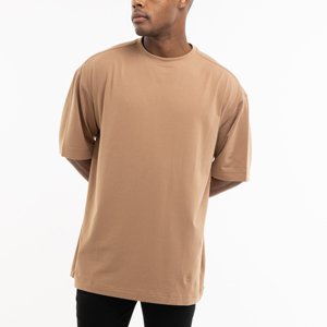 ผ้าฝ้ายเปล่าถนนสวมเสื้อยืดเสื้อยืดไหล่ตกขนาดใหญ่ที่กําหนดเองการพิมพ์คุณภาพสูงเสื้อยืดน้ําหนักหนักสําหรับผู้ชาย - Product Image 1