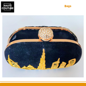 Sacs à main de Dubaï élégants et de qualité supérieure, 8 x 4,5 pouces, broderie artisanale, sacs à main avec options personnalisées en provenance d'Inde - Product Image 4