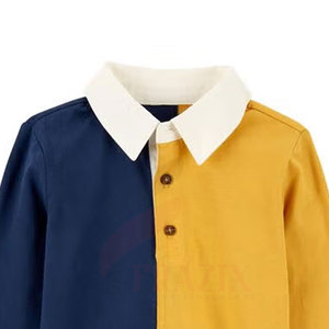 Polo de rugby para hombre, la mejor oferta en línea, camisetas de manga larga de punto de algodón 100% transpirable de primera calidad con patrón sólido - Product Image 5