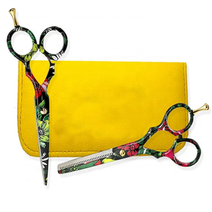 Venta al por mayor profesional de corte de pelo de peluquería tijera de salón y tijeras de adelgazamiento conjunto fabricado tijera de peluquero - Product Image 3