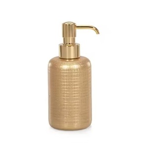 Distributeur de savon en acier inoxydable pour salle de bain et cuisine bouteille à pompe en métal antirouille, rechargeable et élégante au design attrayant - Product Image 2