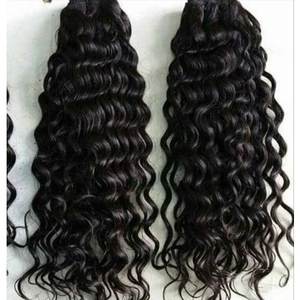 Extensiones de cabello humano indio alineado con cutícula Virgen sin procesar 100%, cinta preunida, rizo italiano de onda suelta, indio Natural - Product Image 6