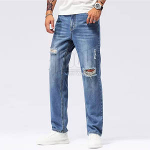 Stylish Wear Men Rough Baggy <b>Jeans</b> Ripped Fashion Trousers Loose Fit <b>Soft</b> Fabric 2025 Trendy Style Rough <b>Jeans</b> - Product Image 2