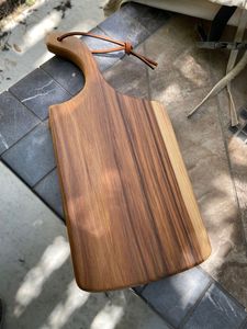 Planches à découper en bois d'acacia Planche à découper avec rainure profonde pour jus Planches rectangulaires naturelles Plateau en bois pour fromage Grand bois - Product Image 4