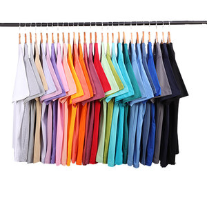 Venta al por mayor personalizado impresión 100% algodón camiseta de gran tamaño hombres manga corta cuello redondo patrón sólido 220-260 gramos diseño de camiseta en blanco - Product Image 6