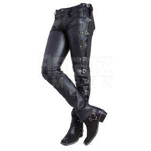 กางเกงหนังผู้ชายคุณภาพสูง ดีไซน์ล่าสุด ขายส่ง ทรงตรง น้ำหนักเบา สไตล์ลำลอง ซักแล้ว รับออกแบบโลโก้ - Product Image 3